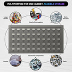 50-Drawer Metal Parts Cabinet - Gray Steel Tool Organizer
