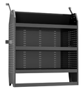 32"W x 43"H Compact Steel Van Shelving - 540 lbs Capacity Adjustable 3-Shelf Van Storage System for Small Cargo Vans