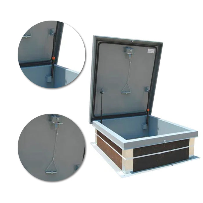 30 x 36 Galvanized Steel Roof Access Hatch - Insulated Knock-down Design