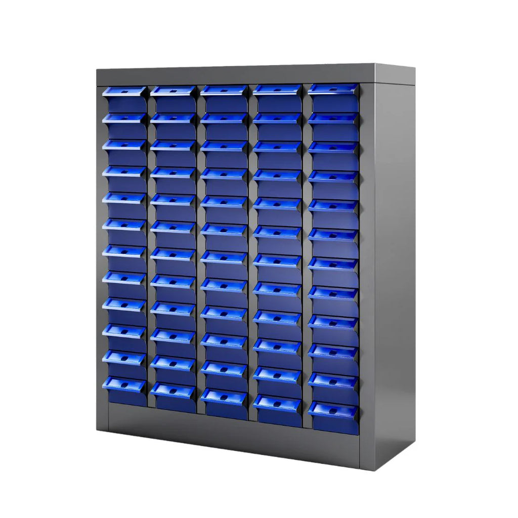 60-Drawers Steel Parts Organizer - Heavy-Duty ABS Drawers