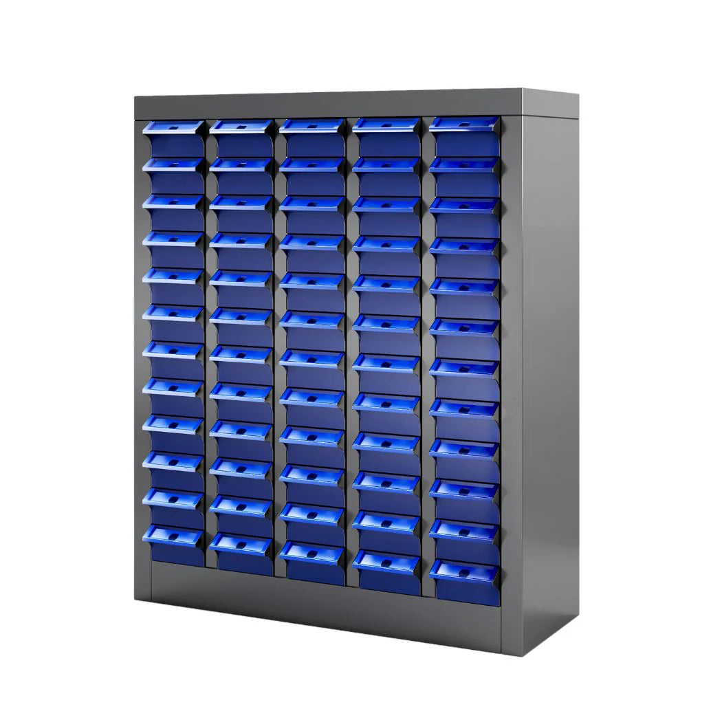 60-Drawers Steel Parts Organizer - Heavy-Duty ABS Drawers