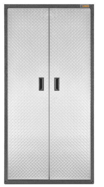 72" H x 36" W x 24" D Heavy-Duty Steel Garage Wardrobe Cabinet with 90 lbs Capacity Hanging Rod