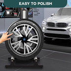 Rolling Wheel Detailing Stand - 110 lbs Capacity