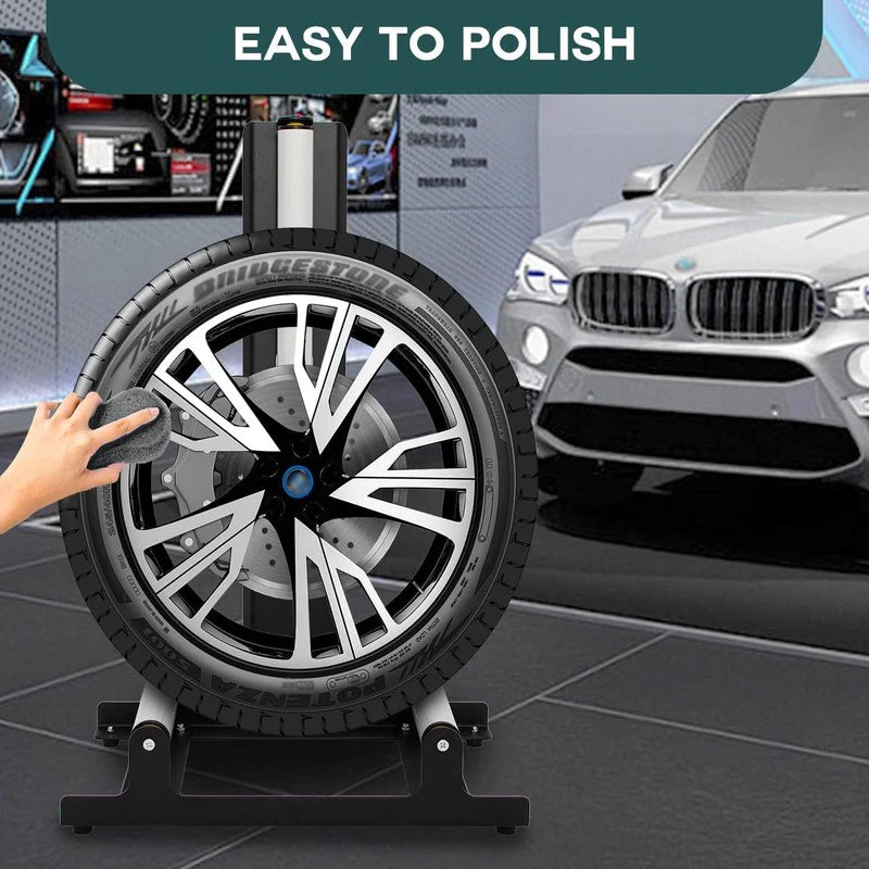Rolling Wheel Detailing Stand - 110 lbs Capacity