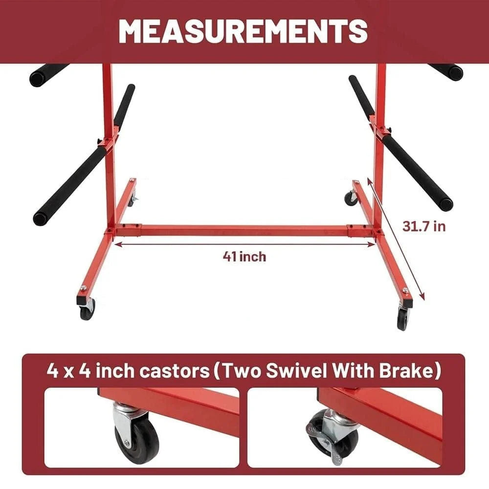 Mobile Bumper Storage Rack - 8 Pairs of Arms