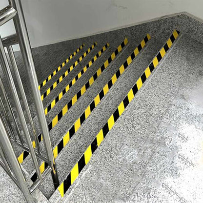 2" x 36Yd Yellow/Black Safety Tape 6 Mil, Industrial Hazard Warning Tape, 24 Roll