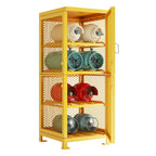 8-Cylinder Propane Storage Cage - Lockable Steel Cabinet