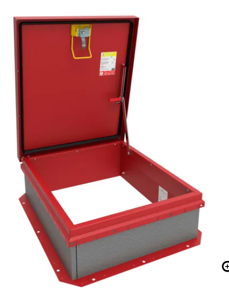 30" x 36" Industrial Roof Hatch - Reinforced Galvanized Access Door with Insulation Curb