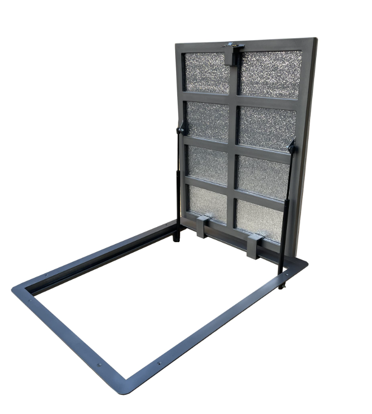 27.6" x 23.6" Recessed Steel Floor Access Hatch - Infill Door with Thermal Insulation (2200 lbs Load)