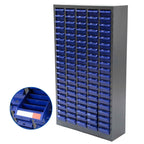 100-Bin Steel Parts Cabinet - Small Component Organizer